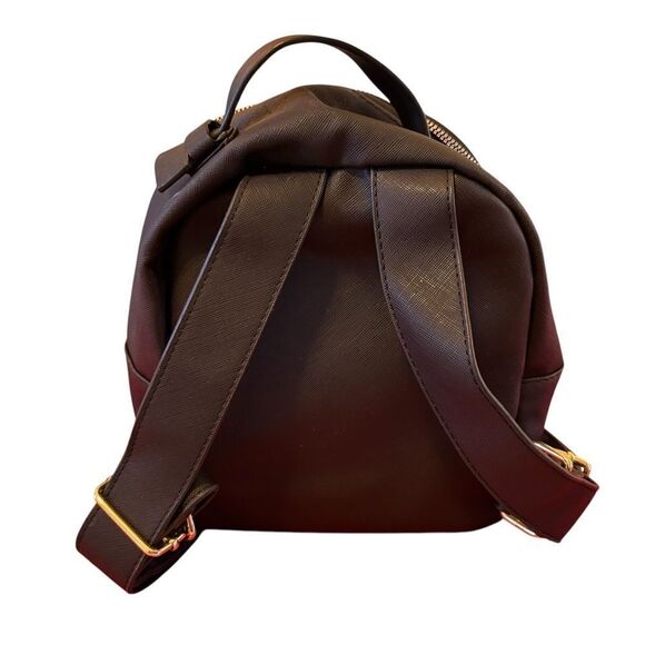 Betsey Johnson Black, White & Red Floral Mini Backpack w/ Gold Hardware - Picture 2 of 9